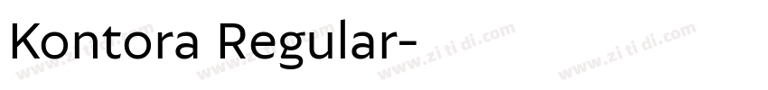 Kontora Regular字体转换
